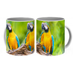 Bögre -  Sárga kék Ara papagájok 